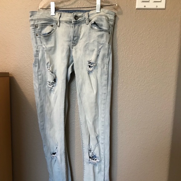 Roxy Ripped Blue Jeans - Picture 5 of 6